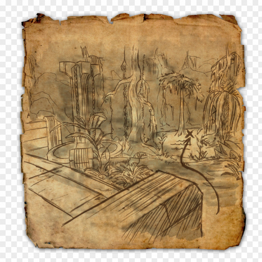 Scroll Map The Elder Scrolls Online Treasure Buried PNG
