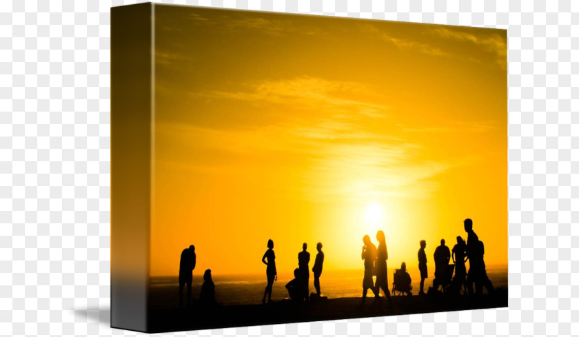 Sunset Beach Silhouette Stock Photography Heat Sky Plc PNG