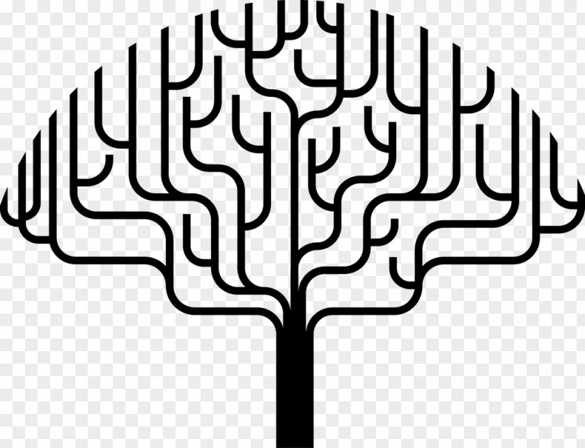 Abstract Tree Silhouette Drawing PNG