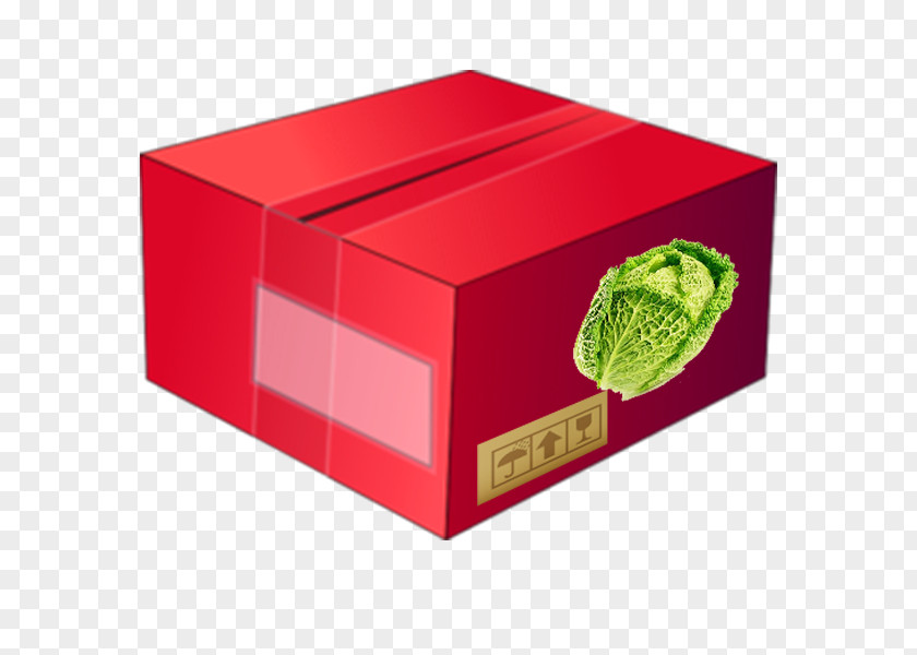 Cartoon Red Vegetable Box Gules PNG