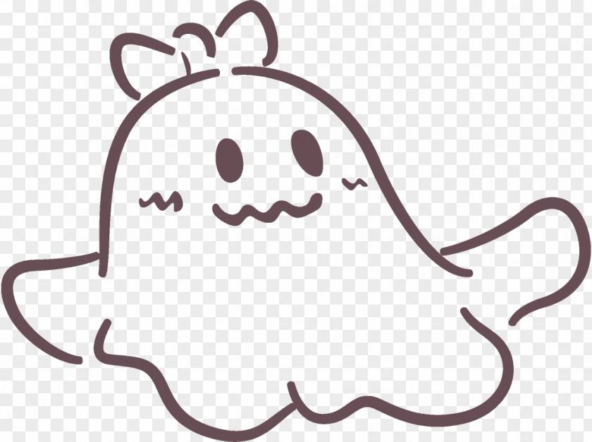 Coloring Book Smile Ghost Halloween PNG