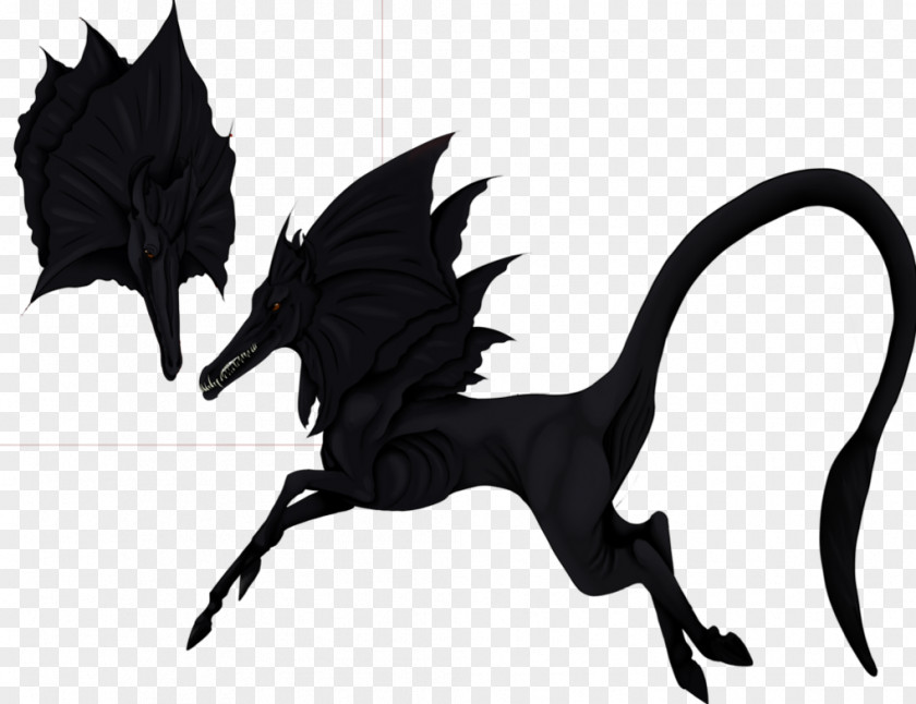 Horse Dragon White PNG