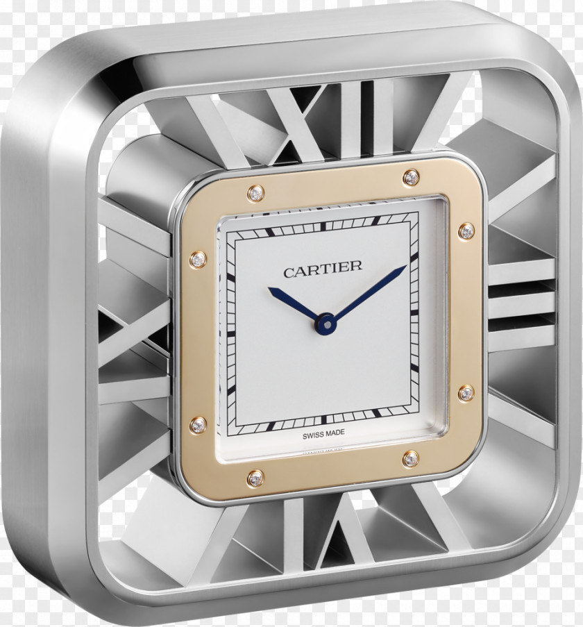 Table Clock Stainless Steel Watch Gold PNG