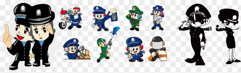 Cartoon Policeman Vector Material Daquan Police Officer Public Security Bureau PNG