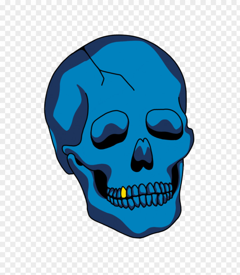 Clip Art Illustration Skull Jaw Electric Blue PNG