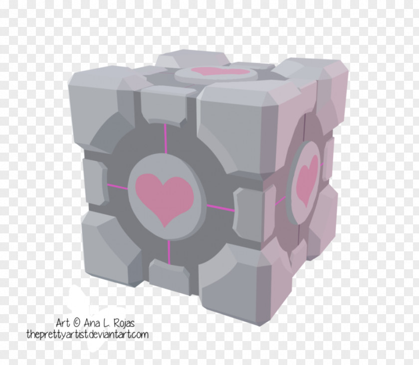 Companion Cube Art Portal PNG