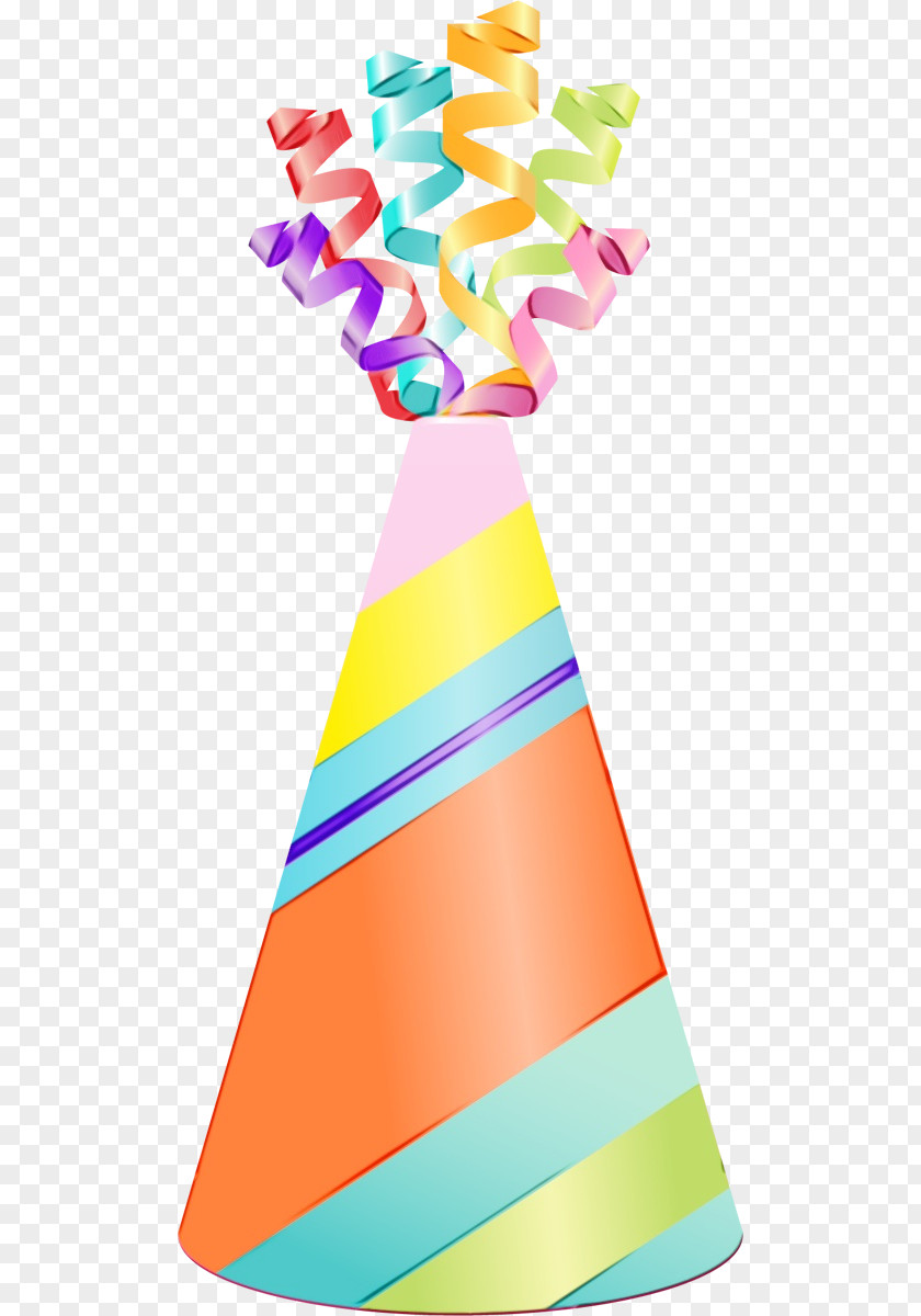 Cone Orange Birthday Cake Silhouette PNG