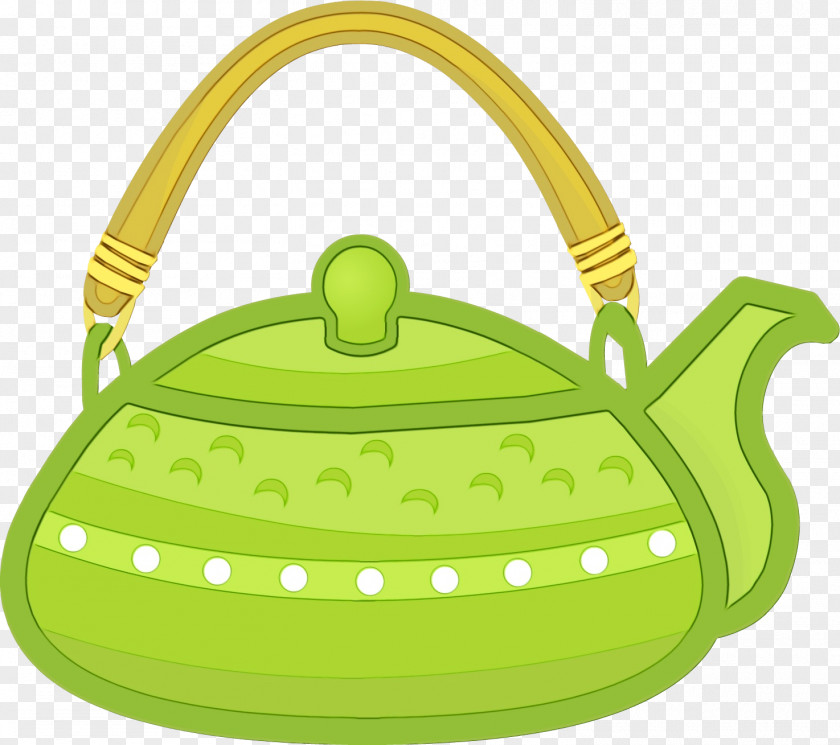 Green Kettle Bag Yellow Stovetop PNG