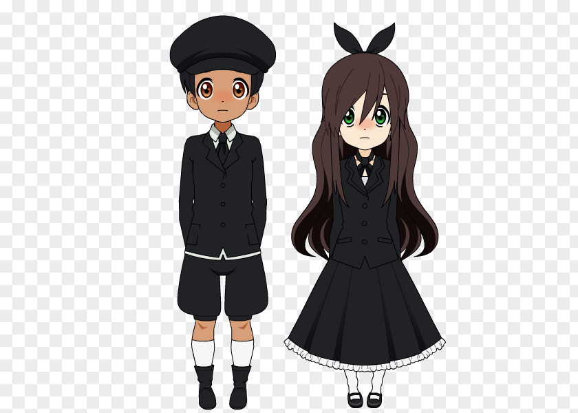 Hansel And Gretel School Uniform Cartoon PNG