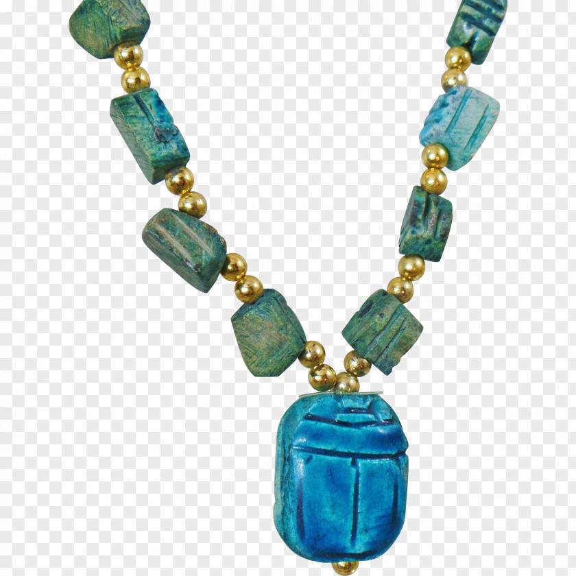 Necklace Turquoise Scarab Ancient Egypt Earring PNG