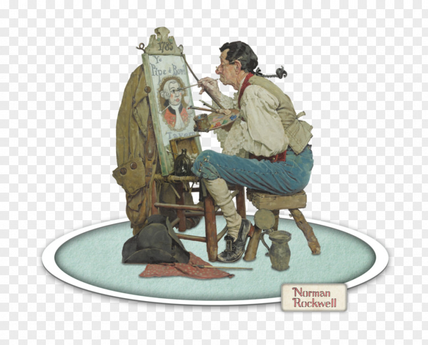 Sign Painter Norman Rockwell Museum Painting Giclée Artist PNG