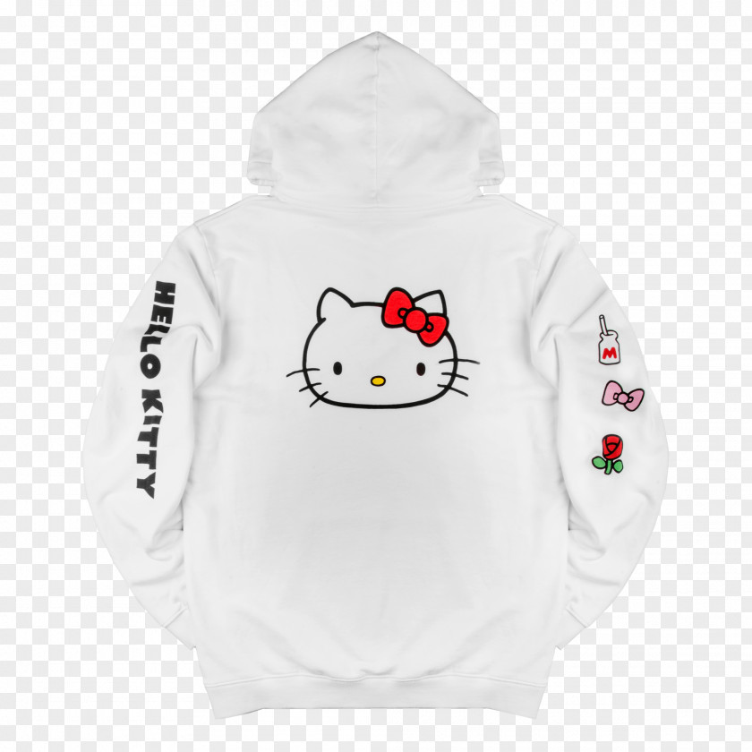 White Hoodie Hello Kitty Bluza PNG