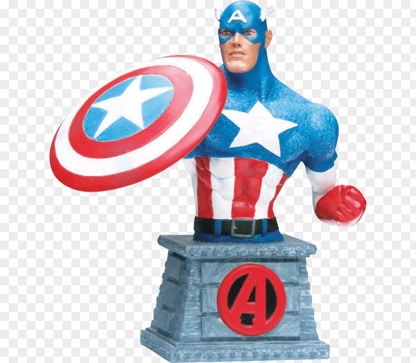 Captain America Marvel Comics Figurine Paperweight PNG
