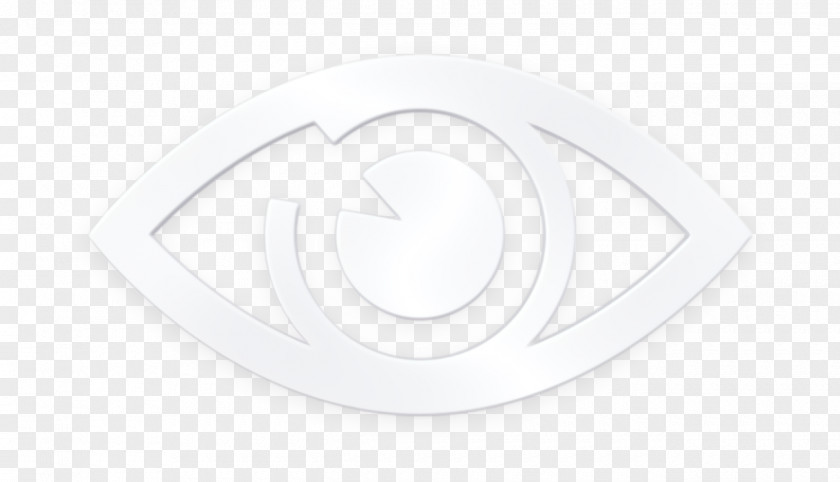 Emblem Blackandwhite Eye Icon Eyecons View PNG