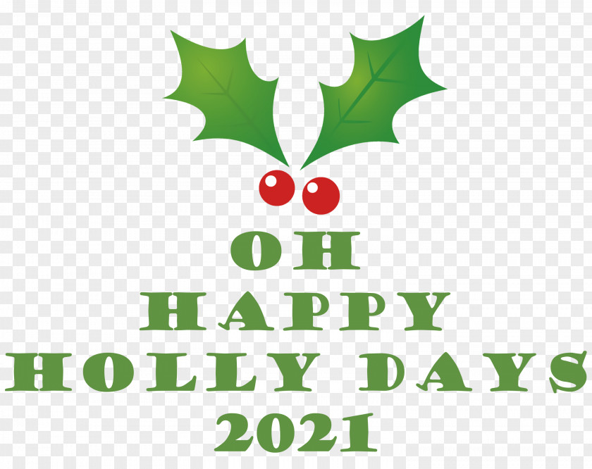 Happy Holly Days Christmas PNG