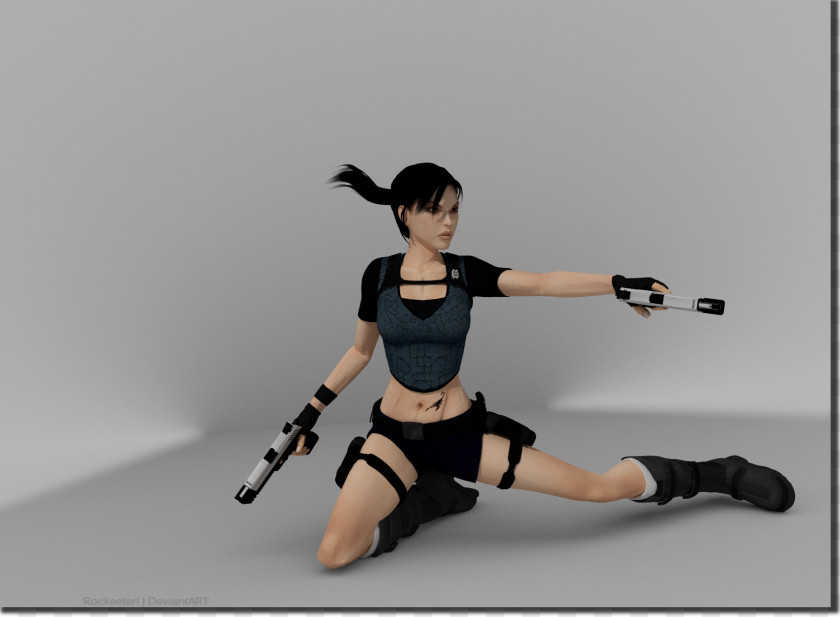 Lara Croft Rendering Blender Cycles Render 3D Computer Graphics PNG