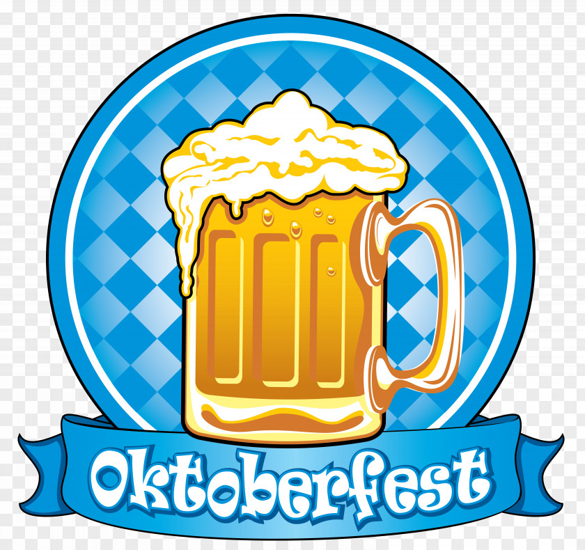 Oktoberfest Blue Decor With Beer Clipart Picture Bottle Label PNG
