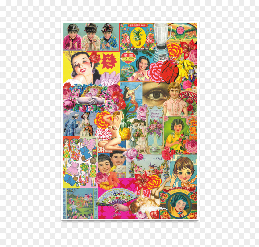 Collage Poster Pop Art Paper PNG