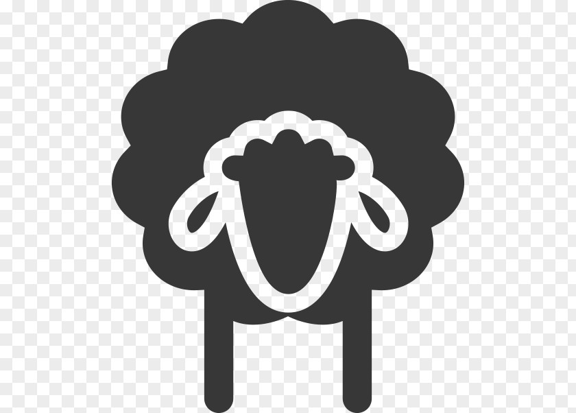 Creative Black And White Sheep T-shirt Silhouette Wool PNG