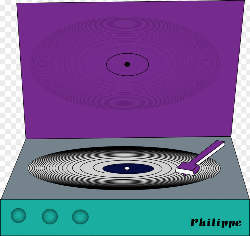 DVD Player On Phonograph Record LP Clip Art PNG