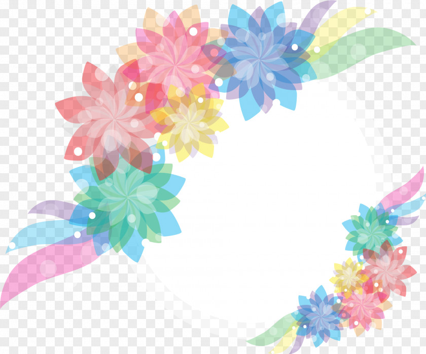 Hand-painted Colorful Flowers Flower PNG
