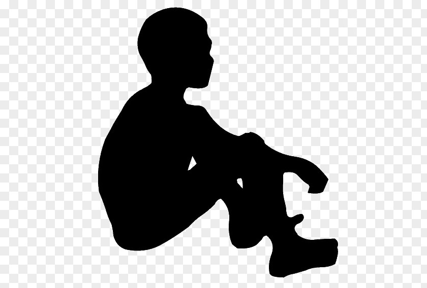 Silhouette Boy Child PNG