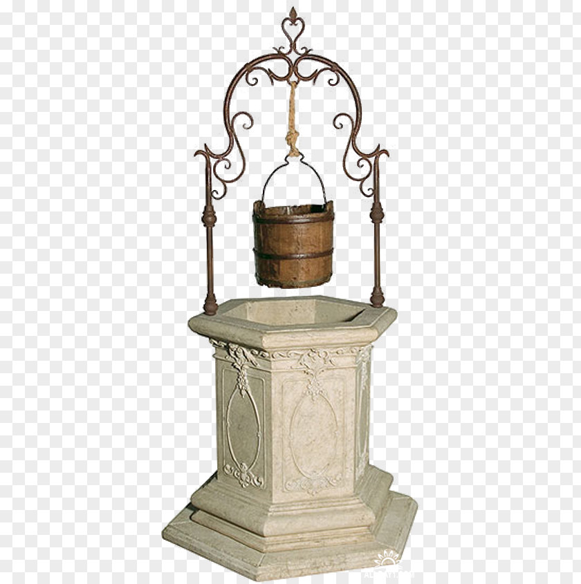 Water Well Fountain Wishing Garden Bucket PNG