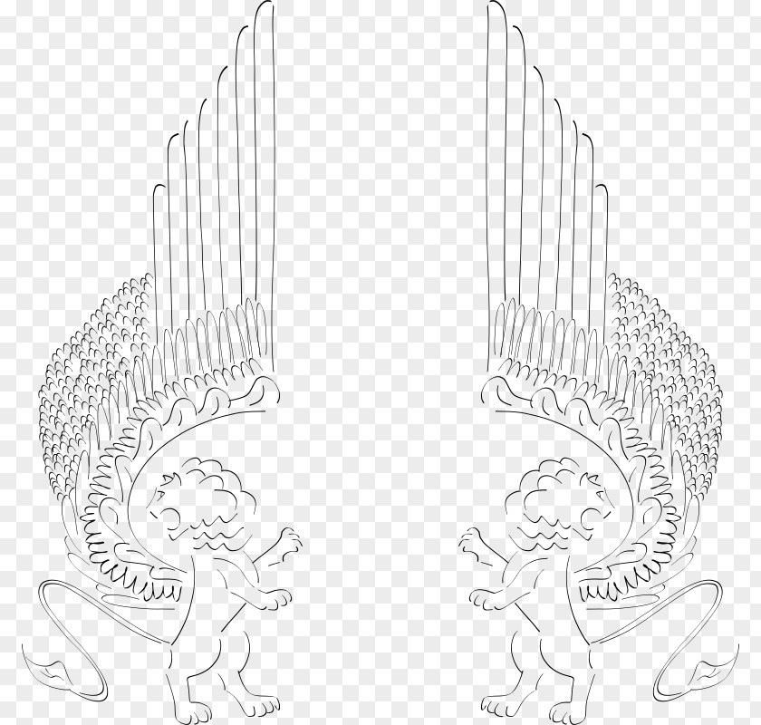 Lion Of Judah Winged White Drawing PNG
