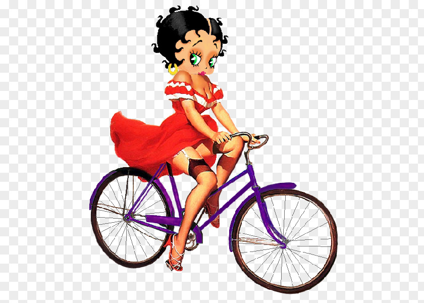 Ride A Bike Betty Boop City Bicycle Cycling PNG