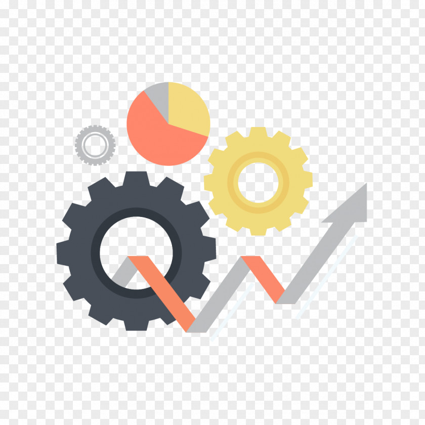 Vector Gears And Arrow Implementation Icon PNG