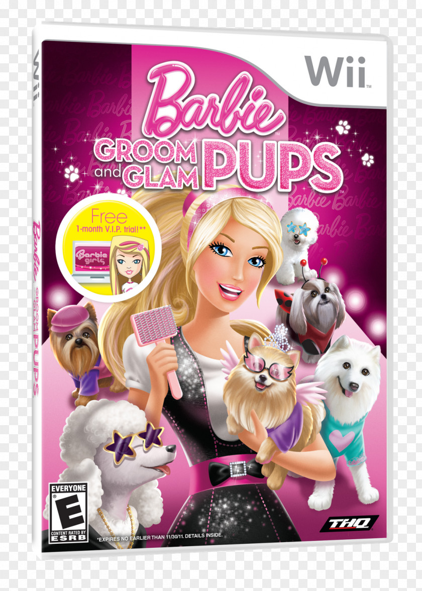 Wii U Barbie: Groom And Glam Pups Barbie As The Island Princess Video Game PNG