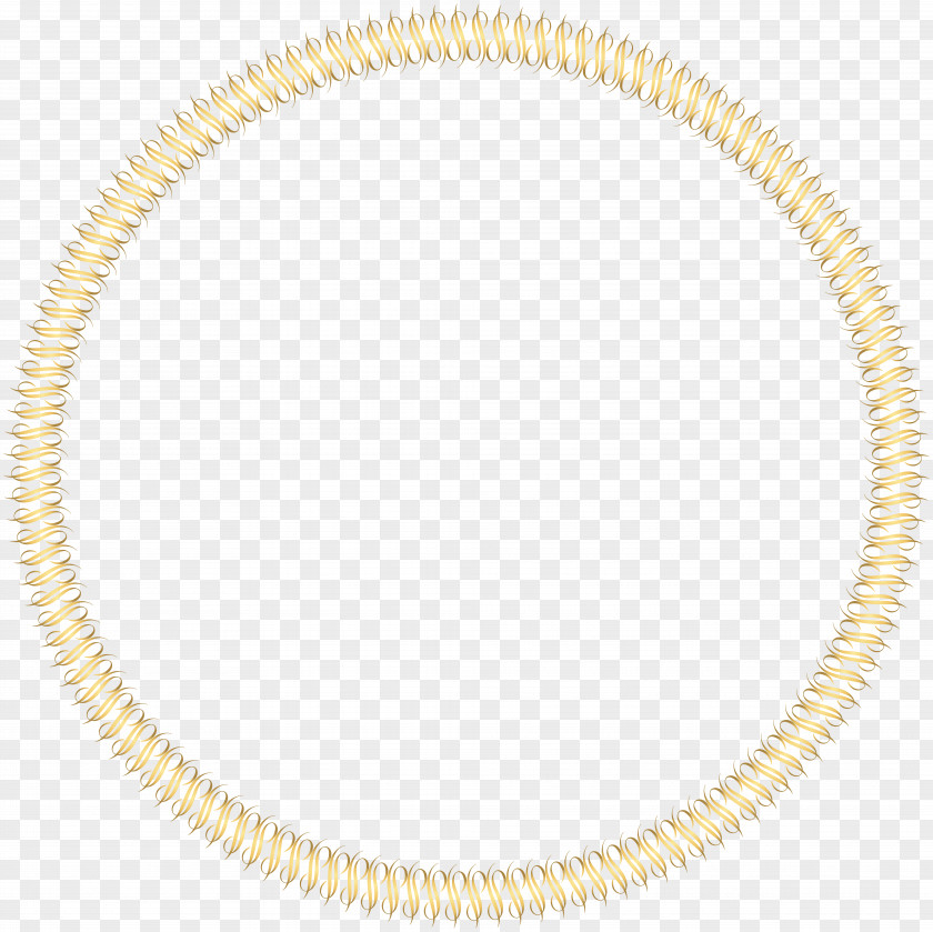 Golden Round Deco Border Transparent Clip Art Image Material Yellow Body Piercing Jewellery Pattern PNG