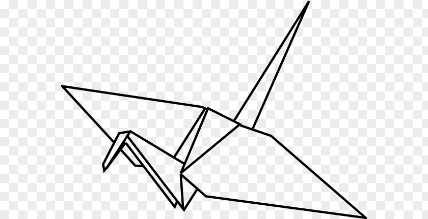 Outline Paper Cliparts Crane Origami Orizuru Clip Art PNG