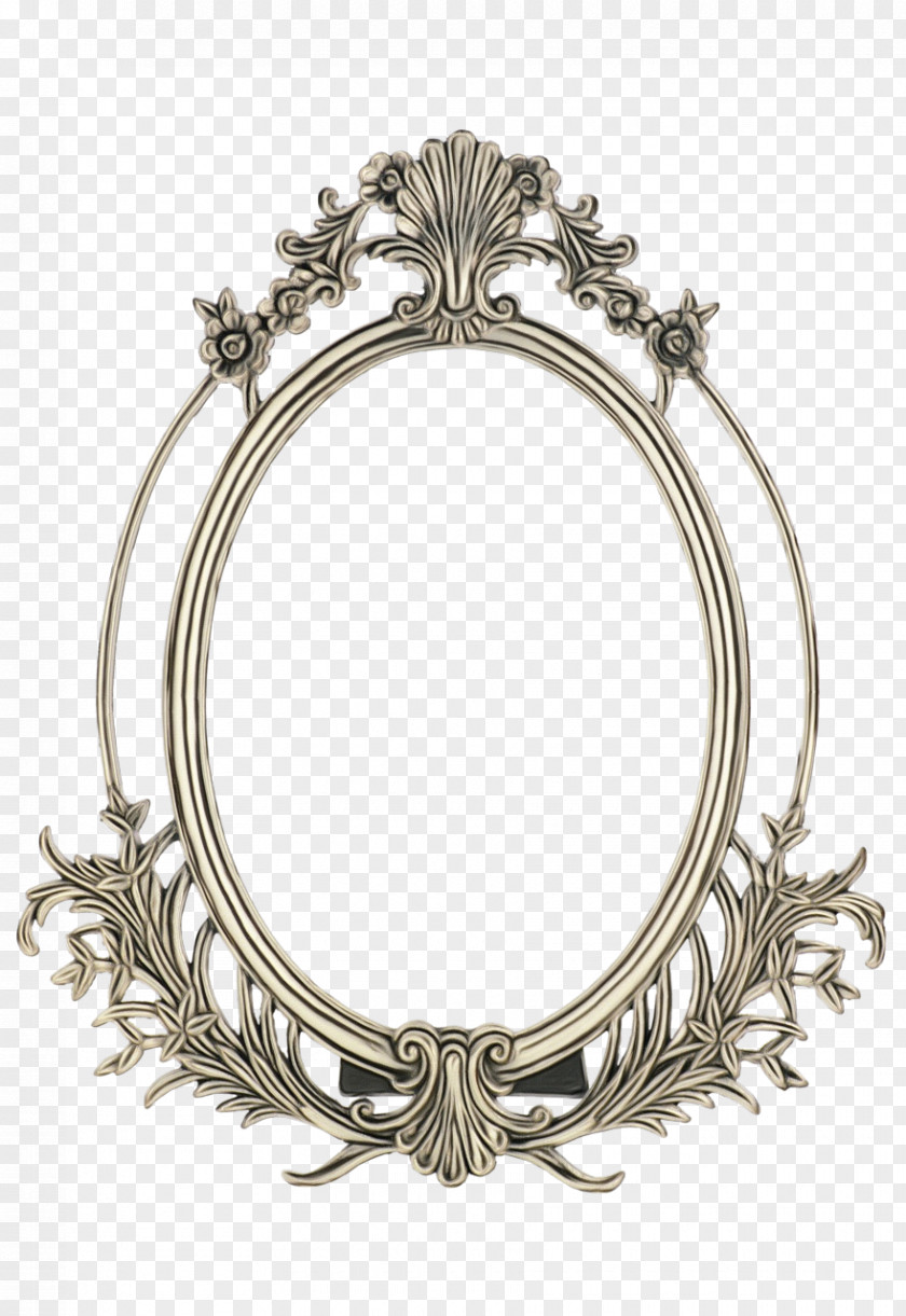 Oval Body Jewelry Gold Background Frame PNG