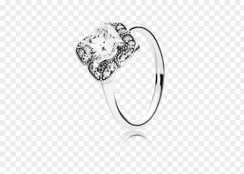 Pandora Rings Crystallised Floral Fancy Ring Cubic Zirconia Earring PNG