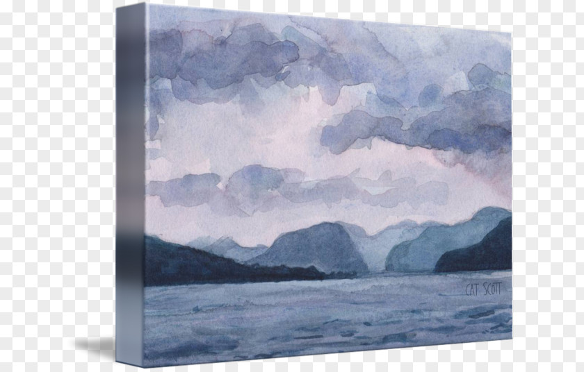 Painting Fjord Watercolor Lake George Loch PNG