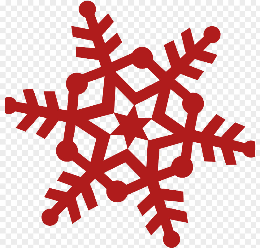 Red Snow Snowflake Background PNG