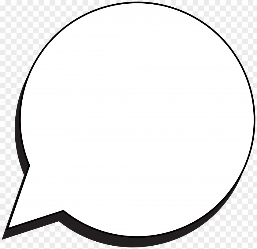 Comic Bubble Speech Transparent Clip Art Circle Black And White Area Angle Point PNG