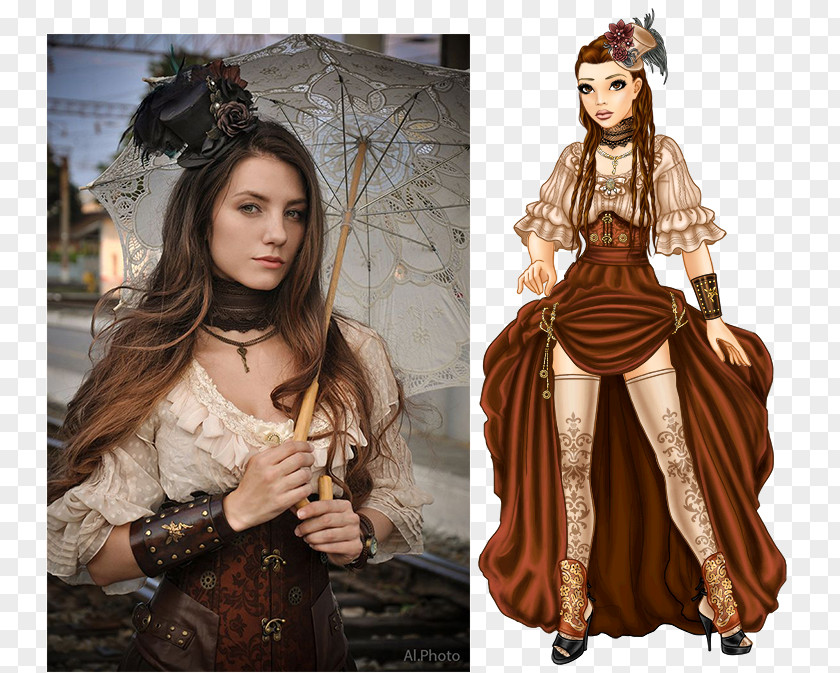 Dress Costume Design Clothing Steampunk Fashion PNG
