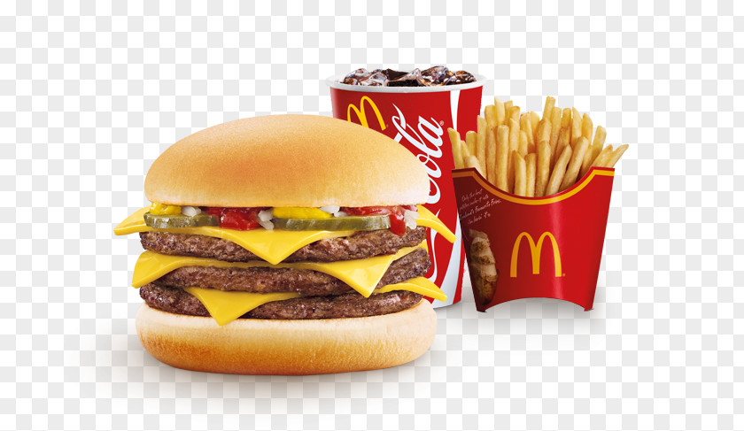 Bacon Cheeseburger Hamburger French Fries McDonald's Big Mac Fast Food PNG