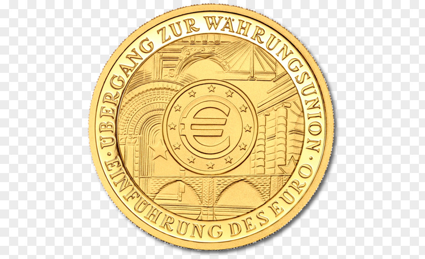 Coin Euro Coins Gold Germany PNG