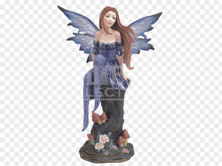 Fairy The With Turquoise Hair Statue Elven Figurine PNG