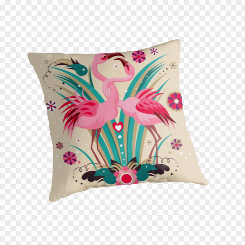 Baby Flamingo Throw Pillows Cushion Pink M Love PNG