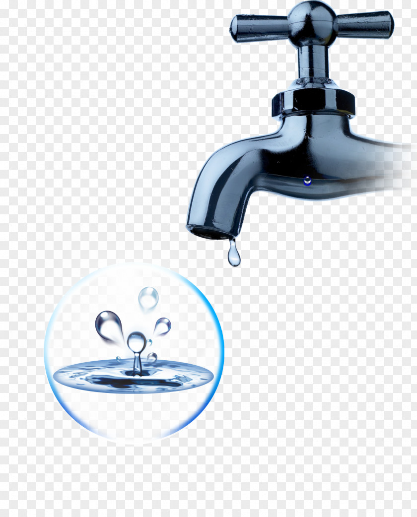 Creative Metal Water Faucet Tap Drinking Supply PNG
