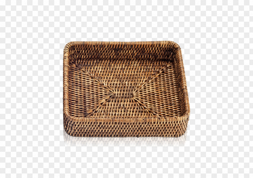 Wicker Rattan Basket Tray Box PNG