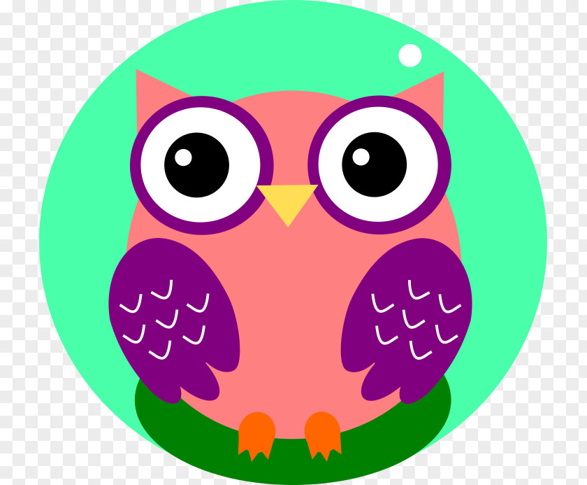 Woodland Owl Pink M Beak Clip Art PNG