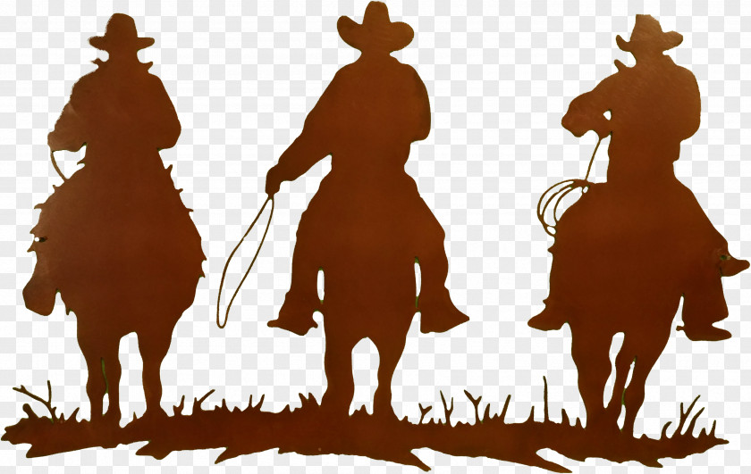 Farm Silhouette Painting Cowboy American Frontier Horse Decal PNG