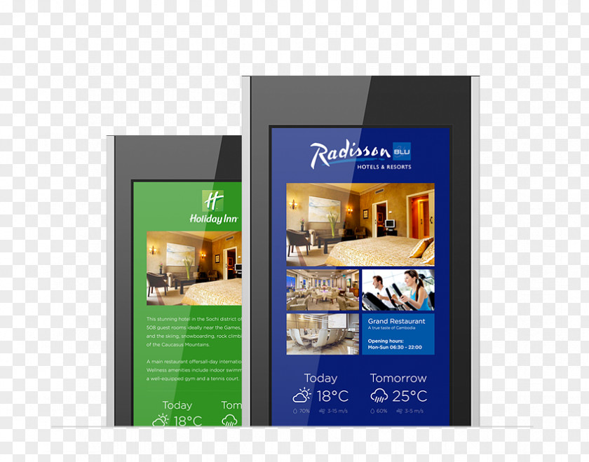 Signage Solution Digital Signs Display Advertising Hotel PNG