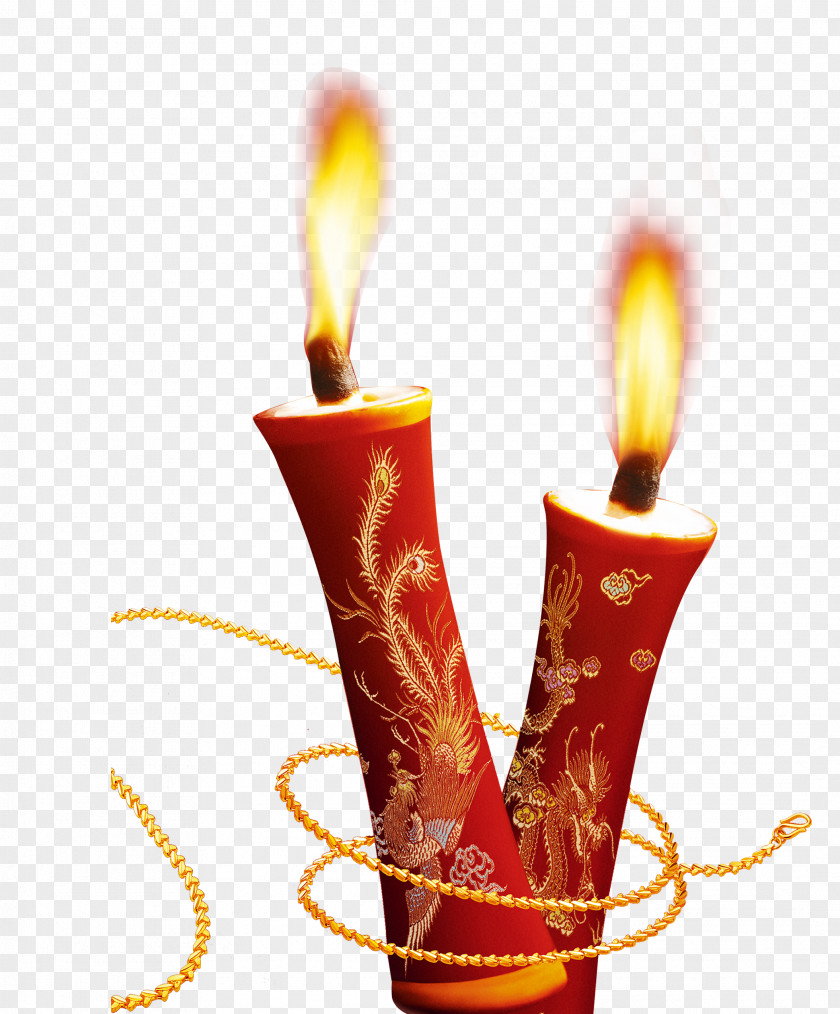 Wedding Red Candle Computer File PNG