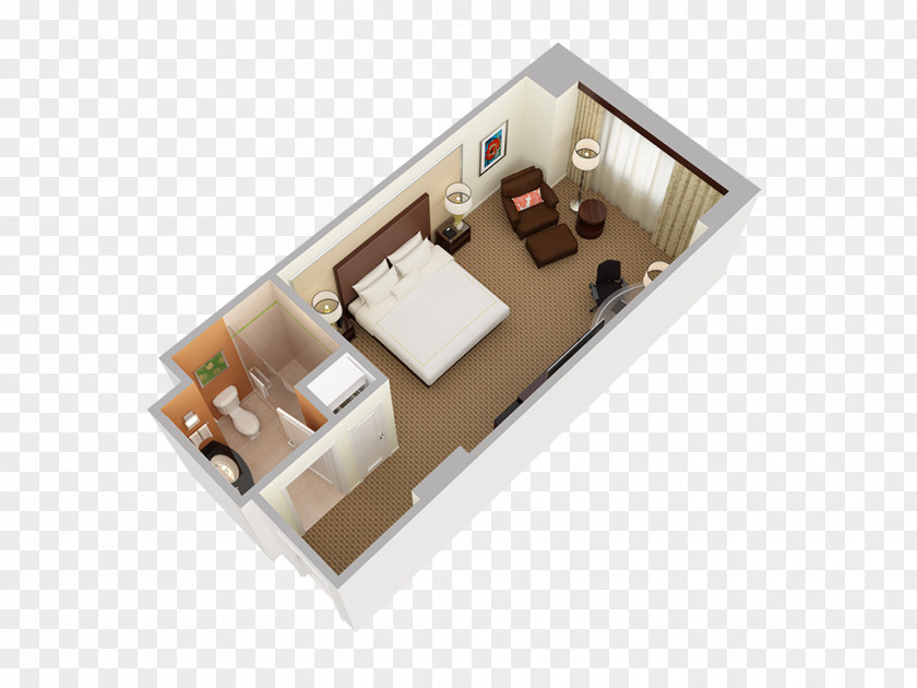 Hotel 3D Floor Plan Suite PNG